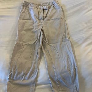 Vintage Cream Wide Leg Cargo Pants
